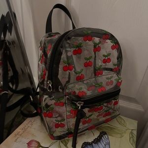 small clear cherry backbag 🍒